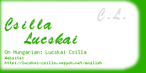 csilla lucskai business card